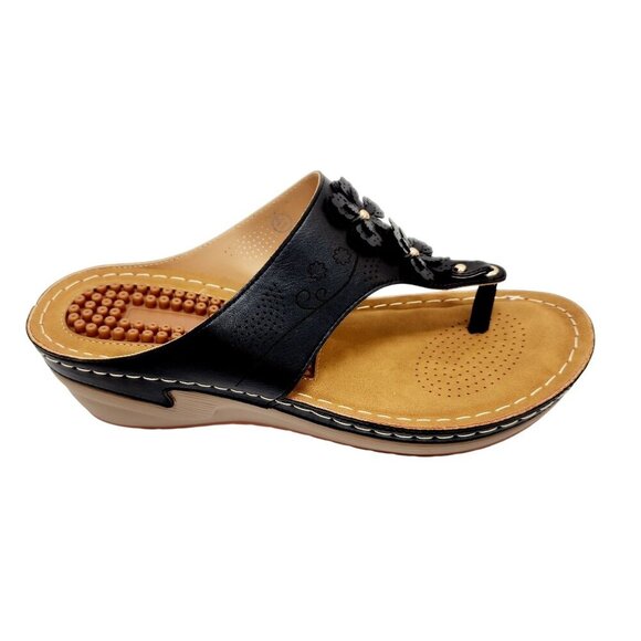 Orthopedic Wedge Sandals Women Comfortable Dressy Summer Women black Size 10.5 - Picture 11 of 14